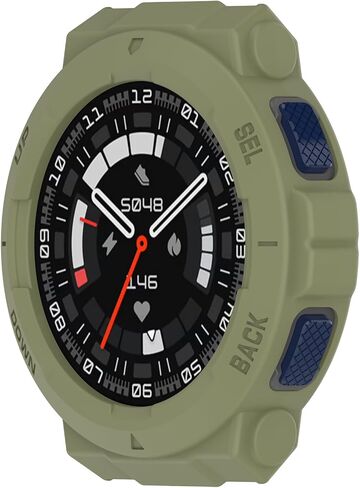ملحقات حافظات ساعة Active Edge المتوافقة مع حافظة Amazfit Active Edge (A2212) (بدون واقي شاشة) حافظة واقية متينة لساعة Amazfit Active Edge (أسود) in Saudi Arabia