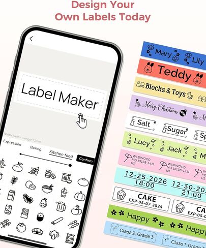 صانع الملصقات، آلة صنع الملصقات P3200 مع شريط بلوتوث، آلة ملصقات صغيرة محمولة باليد، ماكينة ملصقات صغيرة، هدايا صانع ملصقات صغيرة يمكنك صنعها بنفسك، طابعة ملصقات رمادية محمولة للمكتب والمنزل in Kuwait