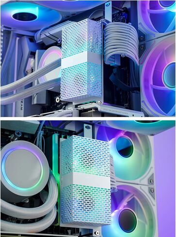 Cooling Fan Memory Active Heatsink Cooling Solution for DDR DDR2 DDR3 DDR4 DDR5 Cooler RAM Enhances Performances and Stability, Size:Approx.120x62x28mm, White RGB Sync Version in Saudi Arabia