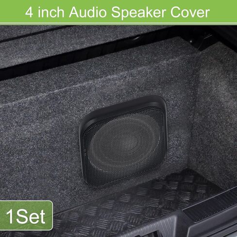 ACROPIX Universal 4 بوصات غطاء شوايات سماعات السيارة شبكة مربعة 4 بوصة مكبر صوت مضخم صوت واقي حماية مع براغي تثبيت ABS أسود - حزمة من 1 in Saudi Arabia