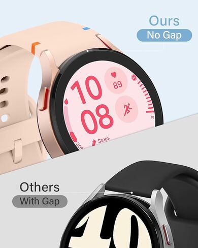 Sport Watch Bands Compatible with Samsung Galaxy Watch 7 FE 6 5 4 Band 40mm 44mm/Galaxy Watch 6 Classic Bands 43mm 47mm/Watch 4 Classic 46mm 42mm/Watch 5 Pro Band 45mm,No Gap Silicone Strap Men Women in Kuwait