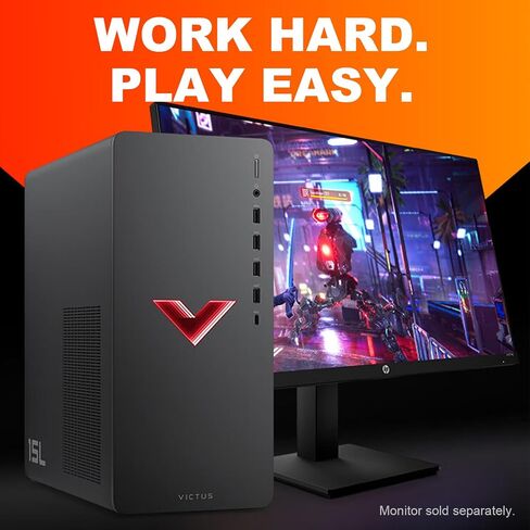 HP Newest Victus 15L RTX 4060 Tower Gaming Desktop, Intel i5-14400F (Beats Intel i7-13650HX), NVIDIA GeForce RTX 4060, 64GB RAM, 2TB SSD, Wi-Fi 6, W11H, Machenike Mechanical Gaming Keyboard Bundle in Saudi Arabia