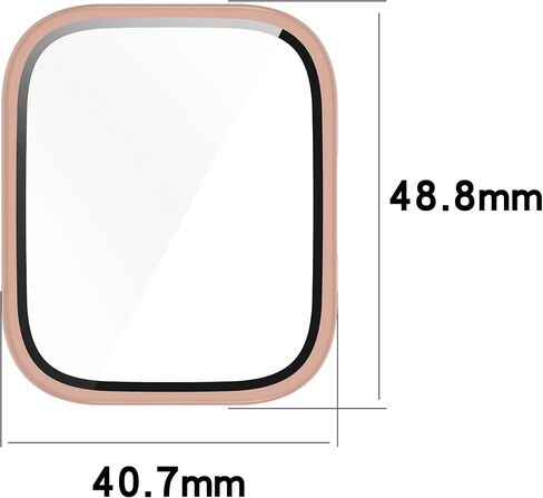 E ECSEM Case Intended for Amazfit Bip 5 Unity Frame PC Protective Cover with Tempered Glass Film for Amazfit Bip 5 Unity Smartwatch Screen Protectors Accessories (6Colors) in Saudi Arabia