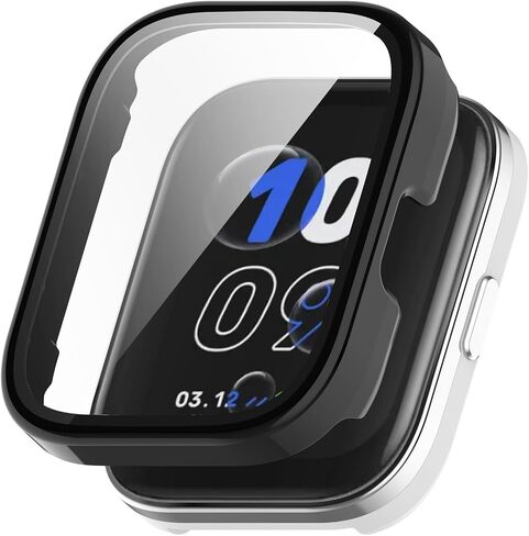 E ECSEM Case Intended for Amazfit Bip 5 Unity Frame PC Protective Cover with Tempered Glass Film for Amazfit Bip 5 Unity Smartwatch Screen Protectors Accessories (6Colors) in Saudi Arabia