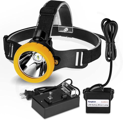 Safety Mining Light Professional Mining Headlamp 1+6 LED Coon Hunting Light Hard Hat Explosion Proof Mining Cap Lamp Waterproof Headlight for Outdoor (KL6M.Plus-Medium Size) in Saudi Arabia