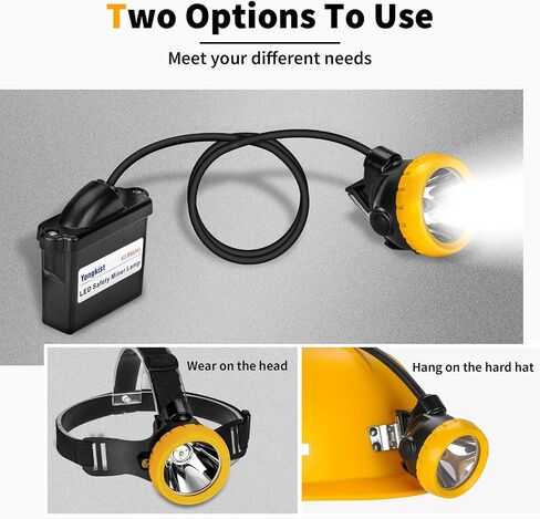 Safety Mining Light Professional Mining Headlamp 1+6 LED Coon Hunting Light Hard Hat Explosion Proof Mining Cap Lamp Waterproof Headlight for Outdoor (KL6M.Plus-Medium Size) in Saudi Arabia