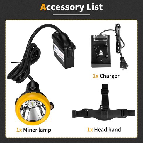Safety Mining Light Professional Mining Headlamp 1+6 LED Coon Hunting Light Hard Hat Explosion Proof Mining Cap Lamp Waterproof Headlight for Outdoor (KL6M.Plus-Medium Size) in Saudi Arabia