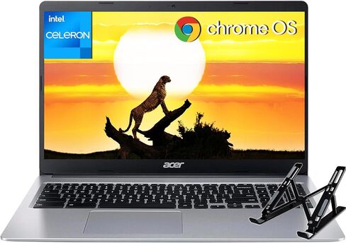 acer Chromebook 315 Laptop 2024 Newest, 15.6" HD Display, Intel Celeron N4020(Up to 2.8GHz), 4GB RAM, 64GB eMMC, Intel UHD Graphics, 12.5H Long Battery Life, WiFi, Bluetooth, Chrome OS, Silver in Saudi Arabia