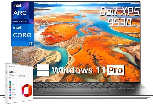 Dell 2024 Newest XPS 15 9530 Business Laptop، Microsoft Office Lifetime License & Win 11 Pro، Intel 10-Core i7-13620H، 15.6 بوصة FHD+، 64 جيجابايت DDR5، 2 تيرابايت SSD، Arc Graphics A370M، Wi-Fi 6، لوحة مفاتيح بإضاءة خلفية in Saudi Arabia