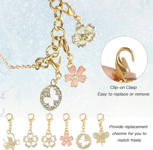 PENKEY Metal Band Compatible with Apple Watch 38mm 40mm 41mm 42mm 44mm 45mm 49mm, Bling Bracelet with Charms Dressy Pendants Straps for iWatch Ultra SE & Series 9 8 7 6 5 4 3 2 1 in Saudi Arabia