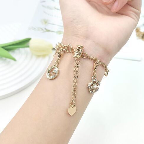 PENKEY Metal Band Compatible with Apple Watch 38mm 40mm 41mm 42mm 44mm 45mm 49mm, Bling Bracelet with Charms Dressy Pendants Straps for iWatch Ultra SE & Series 9 8 7 6 5 4 3 2 1 in Saudi Arabia