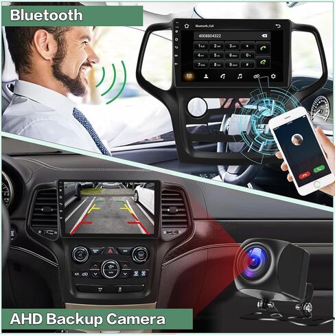 EKAT [2G+64G] Car Radio for Jeep Grand Cherokee 2014 2015 2016 2017 2018 2019 2020, 9 inch Touch Screen Android 13 Stereo, Carplay/Android Auto/HiFi Audio/SWC/Bluetooth/WiFi Hotspot in Saudi Arabia