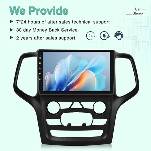 EKAT [2G+64G] Car Radio for Jeep Grand Cherokee 2014 2015 2016 2017 2018 2019 2020, 9 inch Touch Screen Android 13 Stereo, Carplay/Android Auto/HiFi Audio/SWC/Bluetooth/WiFi Hotspot in Saudi Arabia