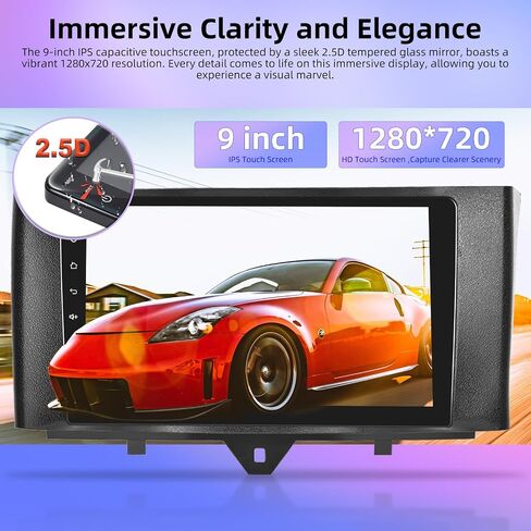 ستيريو سيارة 8 كور لسيارة Mercedes Benz Smart Fortwo 2011 2012-2015 مع Carplay اللاسلكي وAndroid Auto - Android [2+64G] راديو يعمل باللمس مع EQ/DSP/WiFi/مساعد صوتي + كاميرا رؤية خلفية AHD in Saudi Arabia
