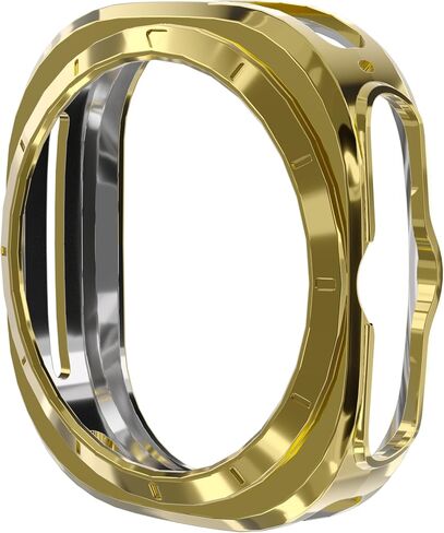 Compatible with Samsung Galaxy Watch Ultra 47mm Case 2024, Soft TPU Plated All Around Scratch-Proof Screen Protector Case Cover for Samsung Galaxy Watch Ultra 47mm (Gold Rose Gold) in Kuwait