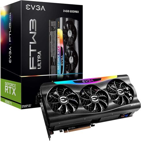 EVGA GeForce RTX 3090 Ti FTW3 Ultra Gaming, 24G-P5-4985-KR, 24GB GDDR6X, iCX3, ARGB LED, Backplate, Free eLeash (Renewed) in Saudi Arabia