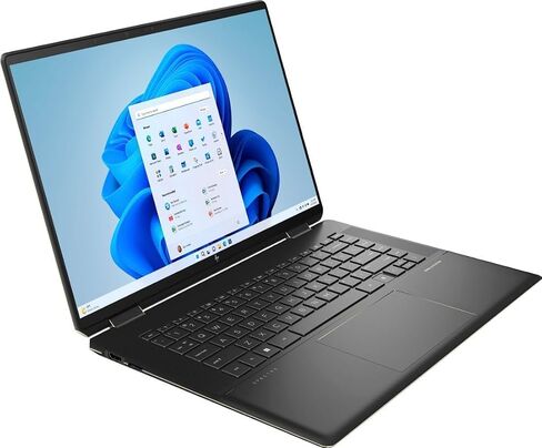 لاب توب HP Spectre x360 2 في 1، 2023، شاشة لمس 16 بوصة 3072 x 1920، انتل كور i7-13700H 14-Core، 16 جيجا DDR4، 1 تيرابايت SSD، Windows 10 Pro، لوحة مفاتيح بإضاءة خلفية، Thunderbolt 4، كاميرا التعرف على الوجه، أسود in Saudi Arabia