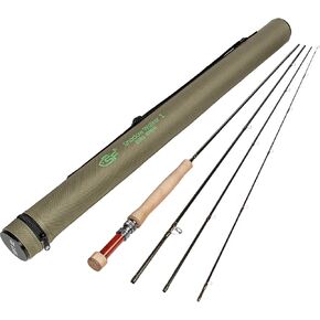 SF Shadow Walker Ⅰ Euro Nymph Rod European Nymphing Fly Fishing Fly Rod 2wt 3wt 10FT Shadow Yellow 24T Carbon Fiber with Durable Rod Tube, Medium Fast Action Fly Rod 4 Pieces