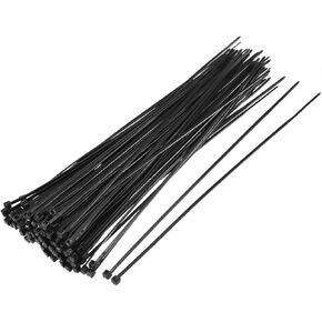 uxcell 200pcs Cable Zip Ties 6 Inch x 0.08 Inch Self-Locking Nylon Tie Wraps Black