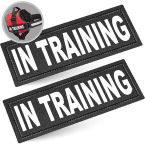 Industrial Puppy in Training Dog Patch with Hook Back and Reflective Lettering - Service Dog in Training Patch Tag for Service Dog Vest in Training Dog Patch for Working Dog