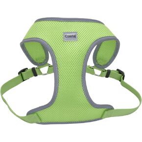 Coastal Pet Comfort Soft Reflective Wrap Adjustable Dog Harness - No-Pull Dog Harness for Small & Large Dogs - Lime - 3/4" x 20"–29"