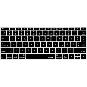 XSKN German Silicone Keyboard Skin Cover for Flat Keys New MacBook Pro 13" (2016 Released A1708, No Touch Bar) and MacBook 12" (2015 Released A1534), US EU Version