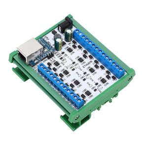 RJ45 To 8 RS485 Hub Converter, DC7‑30V Easy Wiring RJ45 To 8 RS485 Hub Module Compact Stable Performance for Industry (Hub Module with Housing)