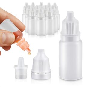 50pcs Empty Plastic Dropper Bottle/Dropping Bottles(Drops of Plug Can Removable) Plastic Bottle Eye Liquid Dropper Dropper Portable Plastic Refillable Bottle Container/Screw on Cap for Trav