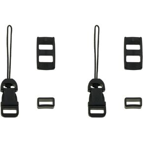 2 Sets Black Round Hole Small Hole Camera Shoulder Strap Sling Adapter Cord Buckle Camera Strap Quick Release Loop Connector for Compact Camera