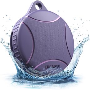 Encased Waterproof Airtag Case Compatible with Apple Airtag Keychain Holder (Purple)