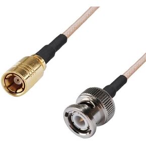 DHT Electronics RF coaxial coax cable assembly BNC male to SMB female 12''