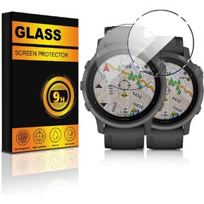 2 PACK for Garmin fenix 6S / 6S Pro / 6S Sapphire GPS 42mm Screen Protector Tempered Glass Accessories Anti-Scratch Bubble Free Easy Installation
