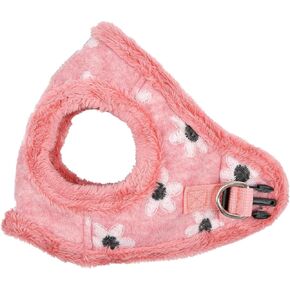 Pinkaholic New York Nanala Vest Dog Harness Step-in Warm Winter Flower Pattern for Small Dog, Indian Pink, Medium