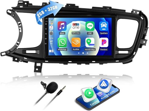 راديو ستيريو للسيارة 2G+32G Android 13 لسيارة KIA Optima K5 2011 2012 2013 2014 2015 مع Apple Carplay اللاسلكي وAndroid Auto 9 بوصة بشاشة تعمل باللمس مع نظام ملاحة GPS بلوتوث واي فاي FM/RDS وحدة رأسية in Saudi Arabia
