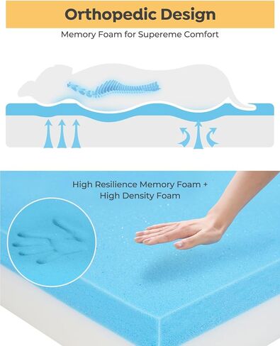 سرير كلب Veehoo مقاوم للماء مقاس 7 بوصات للكلاب الكبيرة - سرير كلب لتقويم العظام مقاس XL مع بطانة مقاومة للماء، سرير كلب من إسفنج الذاكرة قابل للغسل مع غطاء من جلد الغزال قابل للإزالة وقاعدة مانعة للانزلاق in Kuwait