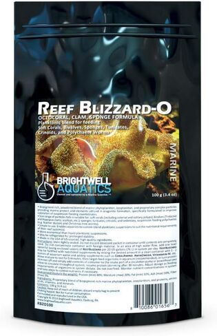Brightwell Aquatics Reef Blizzard-O Powdered Planktonic Food Blend for Octocorals & Bivalves, 100g (RBZO100) in Saudi Arabia