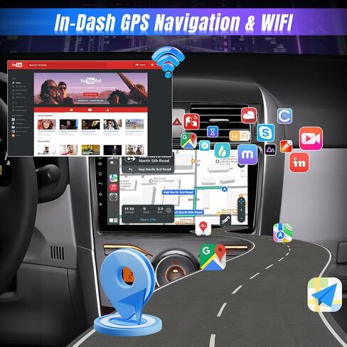 Car Radio for Toyota Corolla 2009-2013 Android 12 Stereo Wireless CarPlay Android Auto, Leadfan 9 Inch Touch Screen for Corolla Head Unit Diaplay Bluetooth GPS Navi WiFi FM Mirror Link SWC Rear Camera in Saudi Arabia