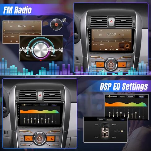 Car Radio for Toyota Corolla 2009-2013 Android 12 Stereo Wireless CarPlay Android Auto, Leadfan 9 Inch Touch Screen for Corolla Head Unit Diaplay Bluetooth GPS Navi WiFi FM Mirror Link SWC Rear Camera in Saudi Arabia