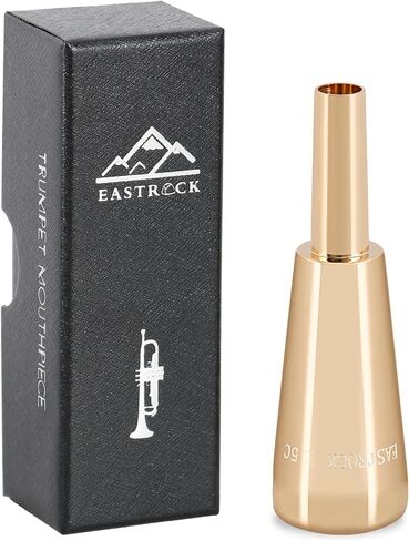 EASTROCK trumpet mouthpiece1.5C Trumpet Mouthpiece Brass Bullet Shape Instrument Accessories Silver in Saudi Arabia
