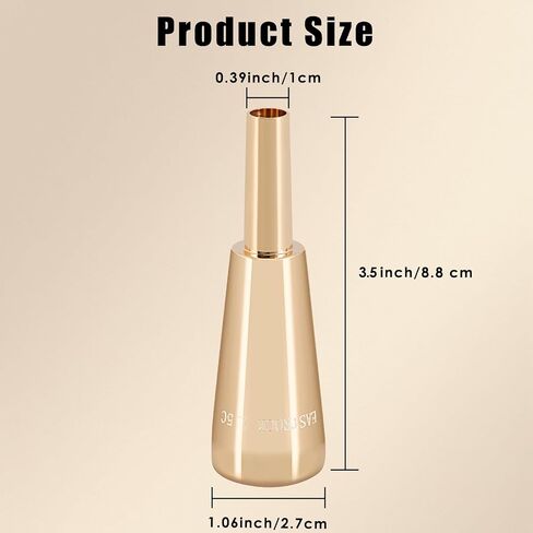 EASTROCK trumpet mouthpiece1.5C Trumpet Mouthpiece Brass Bullet Shape Instrument Accessories Silver in Saudi Arabia