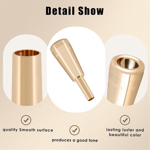 EASTROCK trumpet mouthpiece1.5C Trumpet Mouthpiece Brass Bullet Shape Instrument Accessories Silver in Saudi Arabia
