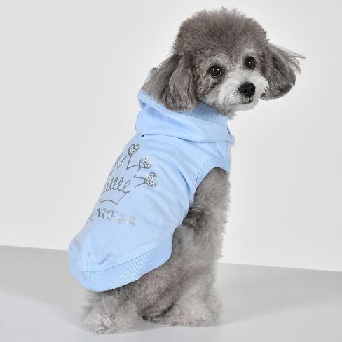 Pinkaholic New York Spring/Summer Sabrina Dog Hooded Shirt Trendy Fashionable Cute Dog Apparel, Light Blue, Medium in Saudi Arabia