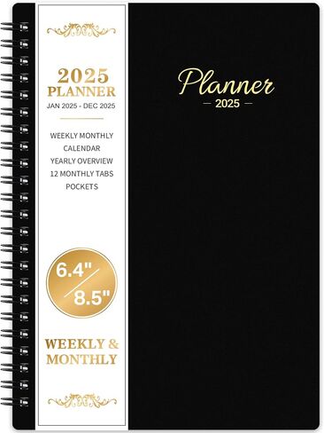 2024-2025 Academic Planner – Weekly ＆ Monthly Planner 2024-2025, Jul. 2024 – Jun. 2025, Calendar Planner, 6.4" x 8.5" with Flexible Cover, Tabs, Strong Twin-Wire Binding, Inner Pocket, 21 Notes Pages in Saudi Arabia