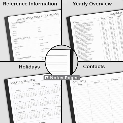 2024-2025 Academic Planner – Weekly ＆ Monthly Planner 2024-2025, Jul. 2024 – Jun. 2025, Calendar Planner, 6.4" x 8.5" with Flexible Cover, Tabs, Strong Twin-Wire Binding, Inner Pocket, 21 Notes Pages in Saudi Arabia