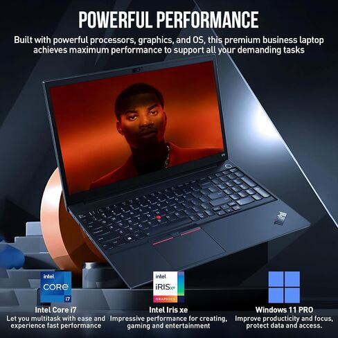 Lenovo Thinkpad E15 Business Laptop 15، FHD 15.6 كمبيوتر محمول، كمبيوتر محمول Intel Core i7، ذاكرة وصول عشوائي 32 جيجابايت 1 تيرابايت SSD، Windows 11 Pro كمبيوتر محمول مكتب مدى الحياة، 10 مفاتيح بإضاءة خلفية لوحة مفاتيح ومنفذ Ethernet Thunderbolt in Saudi Arabia