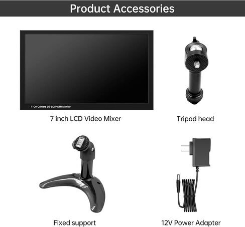 MT-VIKI 4K محول فيديو متعدد الكاميرات مع شاشة LCD مقاس 7 بوصات، ومدخلات HDMI 4X ومخرج HDMI ومسجل إخراج USB 3.0، وشاشة Tiktok، وYouTube، وIns in Kuwait
