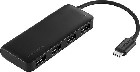 موزع Insignia 4 منافذ USB-C - أسود - الموديل: NS-PCHC4A in Kuwait