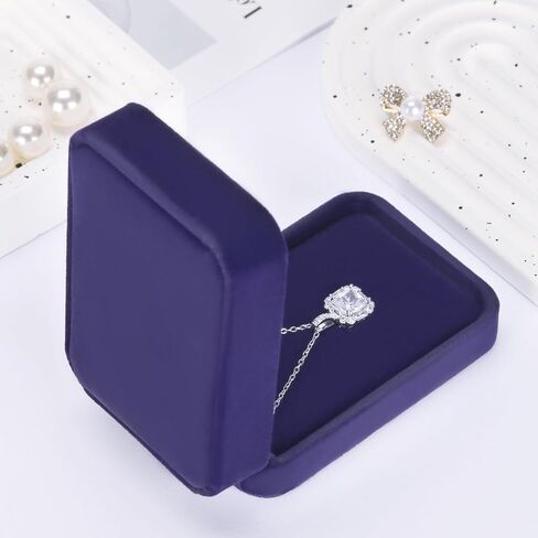 12 Pieces Classic Velvet Necklace Pendant Box for Jewelry Gift, Small Jewellry Storage Display Case for Christmas Wedding Engagement Birthday Anniversary in Kuwait