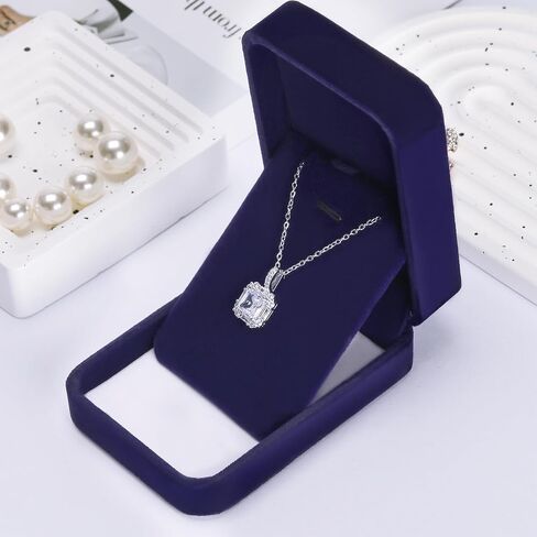 12 Pieces Classic Velvet Necklace Pendant Box for Jewelry Gift, Small Jewellry Storage Display Case for Christmas Wedding Engagement Birthday Anniversary in Kuwait