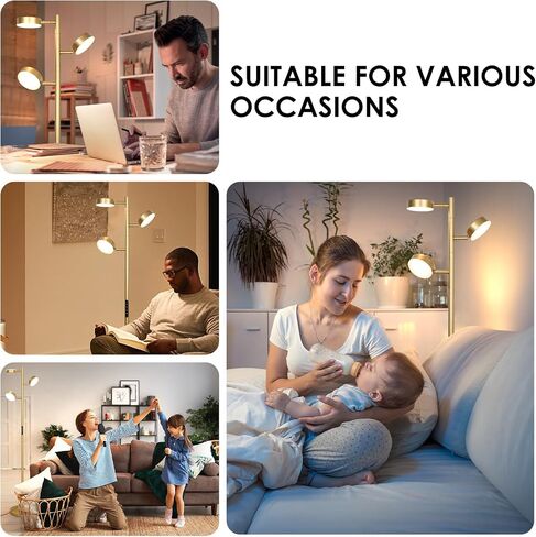 LED Tree Floor Lamp, Dimmable Modern Floor Lamp with Remote & Touch Control, 3 Rotatable Light Floor Lamps with Timer, 4 Color Temperatures, Tall Standing Lamp for Living Room, Bedroom, Office in Saudi Arabia